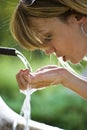 Young beautiful woman drinking water Royalty Free Stock Photo