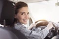 Young woman driving her car Royalty Free Stock Photo