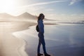 Young beautiful woman enjoy ocean