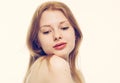 Young beautiful woman face portrait healthy skin Royalty Free Stock Photo