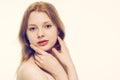 Young beautiful woman face portrait healthy skin Royalty Free Stock Photo