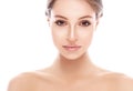 Young beautiful woman face portrait with healthy skin Royalty Free Stock Photo