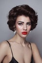 Young beautiful woman with glamorous makeup Royalty Free Stock Photo