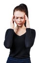 Young beautiful woman with headache Royalty Free Stock Photo