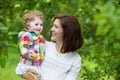 Young beautiful woman and her baby daughter Royalty Free Stock Photo