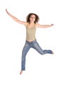 Young beautiful woman jump Royalty Free Stock Photo