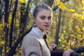 Young beautiful woman in Park