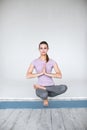 Beautiful woman making yoga exercises Royalty Free Stock Photo