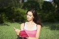 Young beautiful woman reading Royalty Free Stock Photo