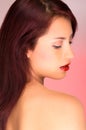Young beautiful woman with red hair Royalty Free Stock Photo
