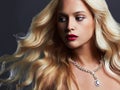 Young beautiful woman.Sexy Blond girl.jewelry Royalty Free Stock Photo