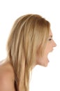 Young beautiful woman shouts Royalty Free Stock Photo