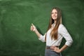 Young beautiful woman smiling and showing her thumb up Royalty Free Stock Photo