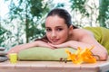 The young beautiful woman during spa procedure Royalty Free Stock Photo