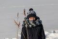 Looking girl in winter