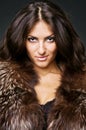 Young beauty in furs Royalty Free Stock Photo