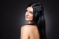 Young beauty with long dark hair Royalty Free Stock Photo