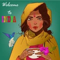Young beautyful indian woman