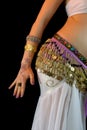 Young Belly Dancer, mid section, abdomen close-up Royalty Free Stock Photo