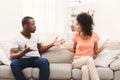 Young black couple quarreling at home Royalty Free Stock Photo