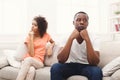 Young black couple quarreling at home Royalty Free Stock Photo