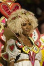 Young black woman dressed in Cupid costume at Junkanoo