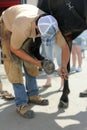 An young Blacksmith at work. Royalty Free Stock Photo