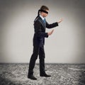 Young blindfolded man Royalty Free Stock Photo