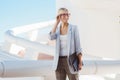 Young blond businesswoman wearing glasses Royalty Free Stock Photo