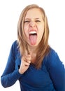 Tongue out Royalty Free Stock Photo