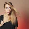 Young blond woman.Beautiful blonde Girl Royalty Free Stock Photo