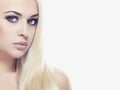 Young blond woman.Beautiful Girl.close-up fashion portrait Royalty Free Stock Photo