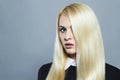 Young blond woman with healthy hair.Beautiful Girl Royalty Free Stock Photo