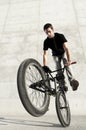 Young BMX bicycle rider Royalty Free Stock Photo