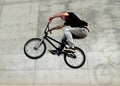 Young BMX bicycle rider Royalty Free Stock Photo