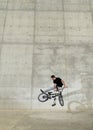 Young BMX bicycle rider Royalty Free Stock Photo