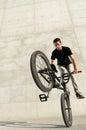 Young BMX bicycle rider Royalty Free Stock Photo