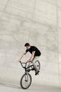 Young BMX bicycle rider Royalty Free Stock Photo