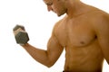 Young body builder male exercising Royalty Free Stock Photo