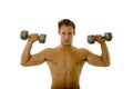 Young body builder male exercising Royalty Free Stock Photo