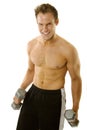 Young body builder male exercising Royalty Free Stock Photo