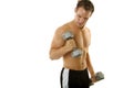 Young body builder male exercising Royalty Free Stock Photo