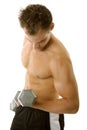 Young body builder male exercising Royalty Free Stock Photo