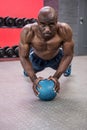 Young bodybuilder doing excercises Royalty Free Stock Photo