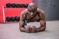 Young bodybuilder doing excercises Royalty Free Stock Photo