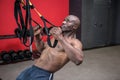 Young bodybuilder doing excercises Royalty Free Stock Photo