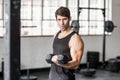 Young Bodybuilder doing weightlifting Royalty Free Stock Photo