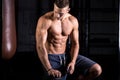 Young bodybuilder with perfect body Royalty Free Stock Photo