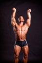 Young bodybuilder posing Royalty Free Stock Photo