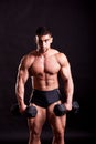 Young bodybuilder traininig Royalty Free Stock Photo